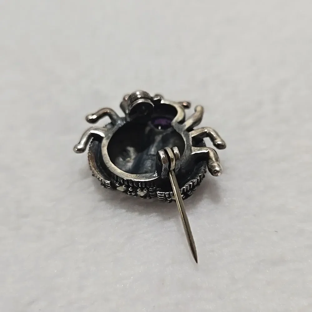 Vintage Sterling Silver Ladybug Brooch